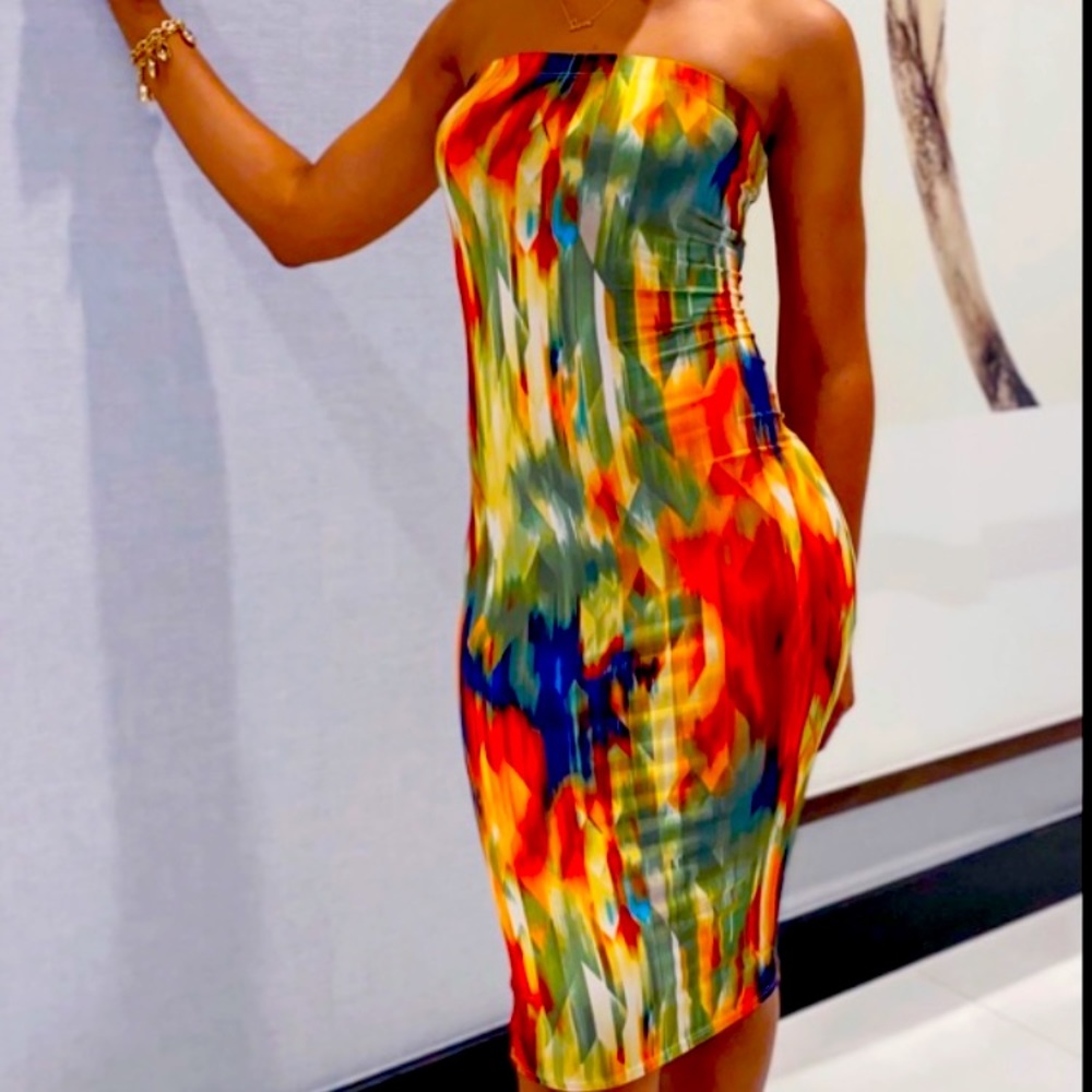 Beautiful Colorful Tube Dress